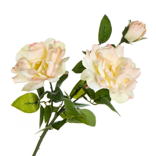 Квітка штучна "Троянда чайна", біла (8100-025)