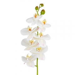 Искусственная орхидея, белая, 75 см (9213-008)
