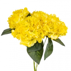Букет гортензий, 5 бутонов, желтый, 45 см (9213-019)