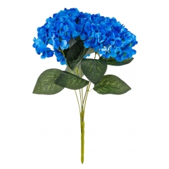Букет гортензий, 5 бутонов, синий, 45 см (9213-020)