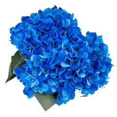 Букет гортензий, 5 бутонов, синий, 45 см (9213-020)