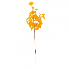 Искусственная ветка "Гинкго Билоба", желтая, 90 см (9207-010)