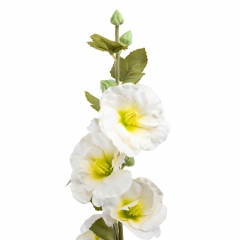 Искусственная ветка "Мальва", белая, 88 см (9207-025)