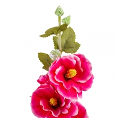 Искусственная ветка "Мальва", розовая, 88 см (9207-026)