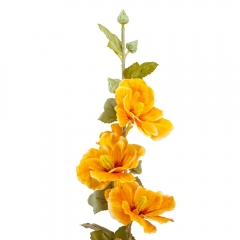 Искусственная ветка "Мальва", желтая, 88 см (9207-028)