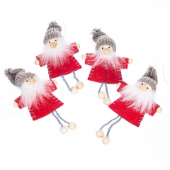 Набор игрушек   "Новогодняя компания" (4 шт) (красный костюм) (0237JA-A)