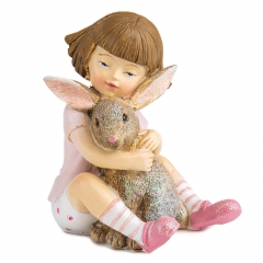 Статуэтка "Девочка с кроликом", 10,5 см (2007-176)