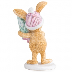 Статуэтка "Кролик с елкой", 10 см (2007-215)