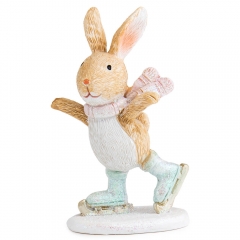 Статуэтка "Зайчонок на коньках", 10 см (2007-216)