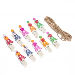 Набор прищепок "Эйфелева башня" (10шт) (0466j)