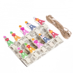 Набор прищепок "Эйфелева башня" (10шт) (0466j)