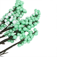 Декоративная ветка "Зимний подарок", бирюзовая (2010-125)