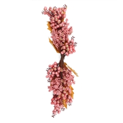 Декоративная ветка "Зимняя ярмарка" ярко-розовая (2010-137)