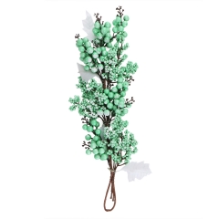 Декоративная ветка "Зимняя ярмарка "бирюзовый (2010-142)