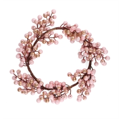 Венок "Зимняя ярмарка" светло-розовый (2010-150)