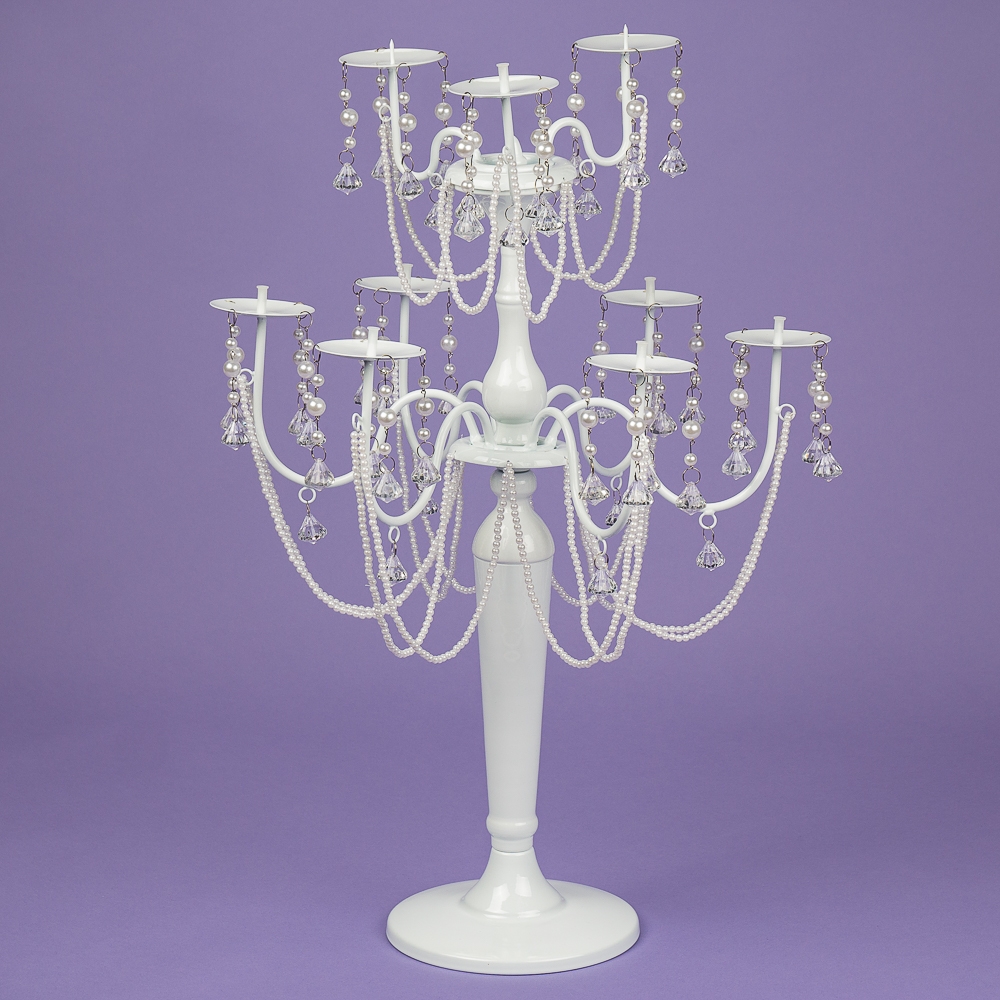 Набор из 2 единиц. Подсвечник на 9 свечей с кристаллами (60 см.) (2011-002), Металл, Elisey