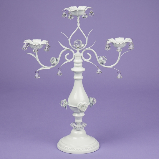 Підсвічник на 3 свічки з кристалами (50 см.) (2011-007)