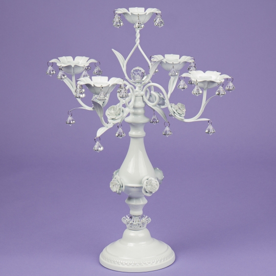 Підсвічник на 5 свічок з кристалами (50 см.) (2011-008)