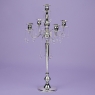 Підсвічник на 5 свічок з кристалами, хром (66 см.) (2011-015)