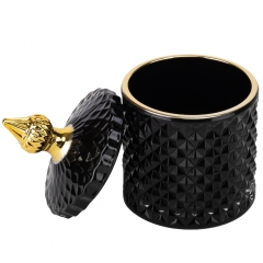 Емкость для хранения "Фарида", черная, 14 см (9157-060)