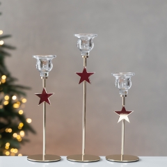 Набор из 3 подсвечников "Звездный огонь", 29,5 см (9285-004)