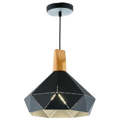 Люстра подвес черная с полигональным дизайном (ZD038B/D300 (black)) (ZD038B/D300 (black))