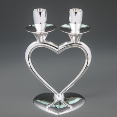 УЦЕНКА Подсвечник "Половинки сердца" (19 см) (необходимо натереть) (041G)