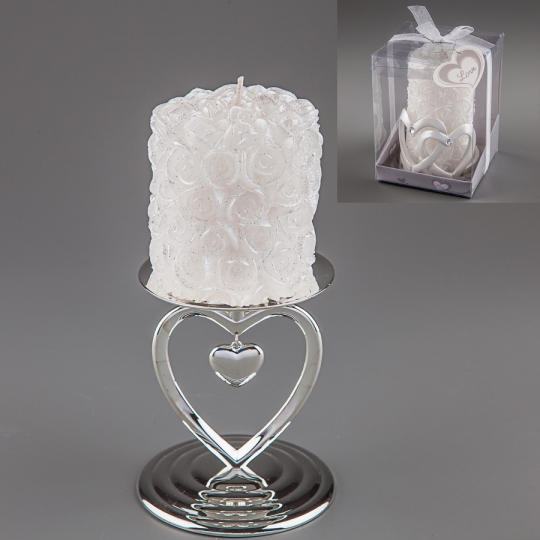 Весільна свічка (9 см) (колір кремовий, білий) (013Q)