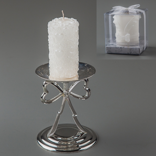 Весільна свічка (8 см) (колір кремовий, білий) (017Q)