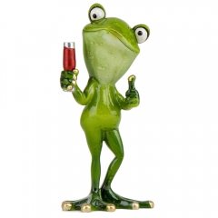 Статуэтка "Жаба с бокалом", 16,5 см (9124-008)