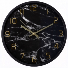 Часы "Мрамор", черный, 30,5 см. (2005-078)