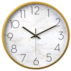 Часы "Мрамор", белый, 30,5 см. (2005-079)