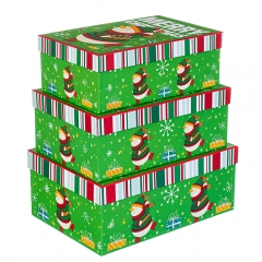 Набор из 3 коробок "Снеговик в танце"  28*20*11 (8210-004)