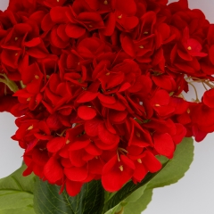 Букет гортензій, 5 бутонів, червоний, 48 см (2026-008/red)