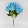 Букет гортензій, 5 бутонів, блакитний, 48 см (2026-008/sky blue)