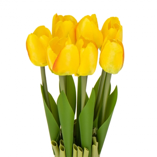 Букет тюльпанів 25 см, жовтий (8931-010)