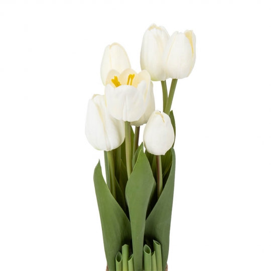 Букет тюльпанів 32 см, білий (8931-019)