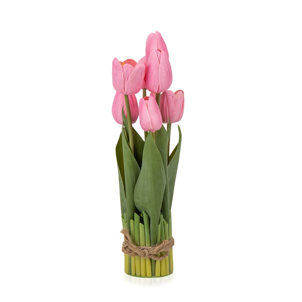 Букет тюльпанов 32 см., розовый (8931-020), Латекс, Elisey