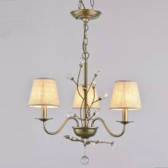 Люстра классическая с 3 тканевыми абажурами (ZD040/3) (ZD040/3)