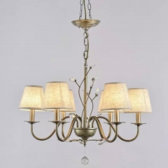 Люстра классическая с 6 тканевыми абажурами (ZD040/6) (ZD040/6)