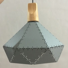 Люстра-подвес серая с полигональной структурой 20*30 (ZD038A/D300 (grey)) (ZD038A/D300 (grey))