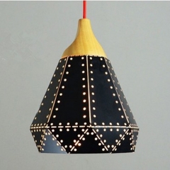 Люстра-подвес металлическая чёрная с перфорацией (ZD039 (black)) (ZD039 (black))