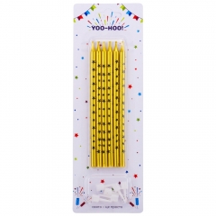 Набір свічок для торта "Зірки", золоті, 13 см (9181-001)