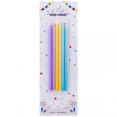 Набір свічок для торта "Райдужний перламутр", 13 см (9181-005)