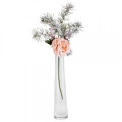 Декоративная ветка "Зимний арт", розовая (18920-001)