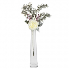 Декоративная ветка "Зимний арт", белая (18920-002)