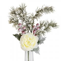 Декоративная ветка "Зимний арт", белая (18920-002)