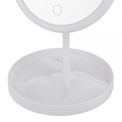 Настольное зеркало с подсветкой "Snow", 28 см (9042-003)