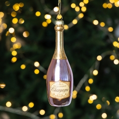 Елочная игрушка "Шампанское", 14 см СПАСЕННАЯ ПОЗИЦИЯ (6043-002)