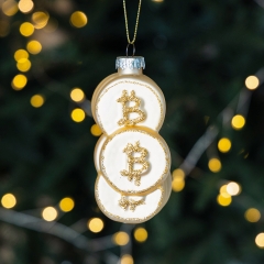 Елочная игрушка "Биткоин", 10 см СПАСЕННАЯ ПОЗИЦИЯ (6043-006)